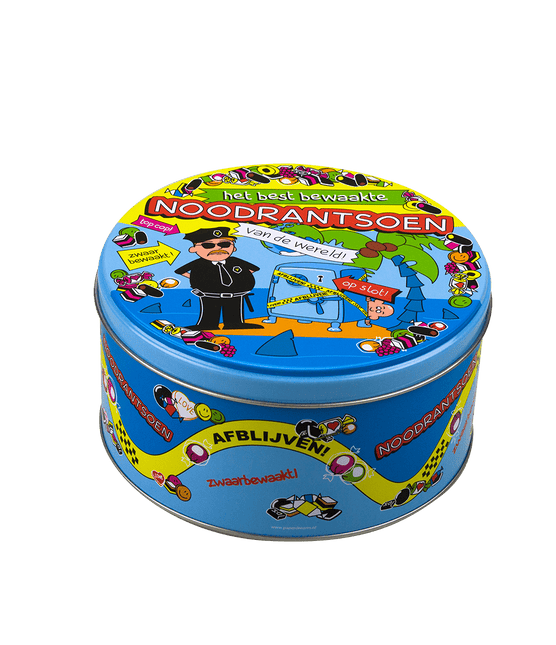 Snoeptrommel Noodrantsoen 14cm van Paper Dreams koop je bij Partywinkel