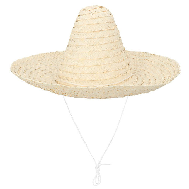 Sombrero Naturel 49cm van Boland koop je bij Partywinkel