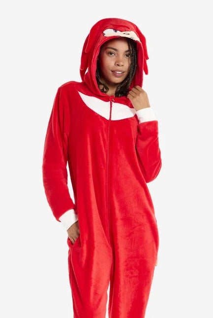 Sonic the Hedgehog Knuckles Onesie Unisex Rood van OppoSuits koop je bij Partywinkel