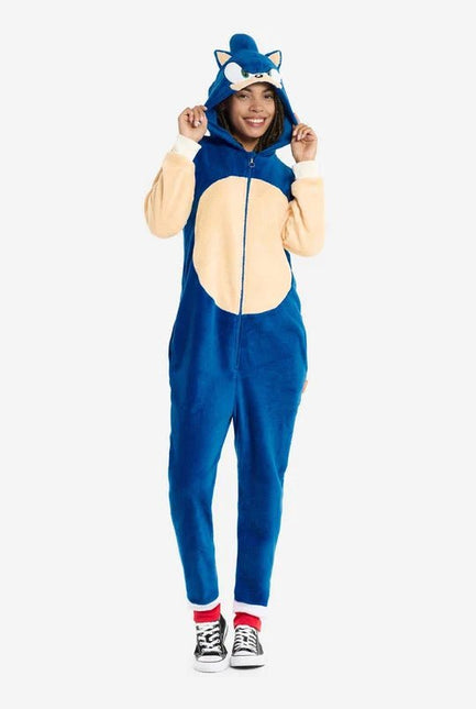 Sonic the Hedgehog Onesie Unisex Blauw van OppoSuits koop je bij Partywinkel
