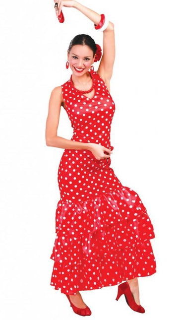 Spaanse Jurk Flamenco Rood – Partywinkel
