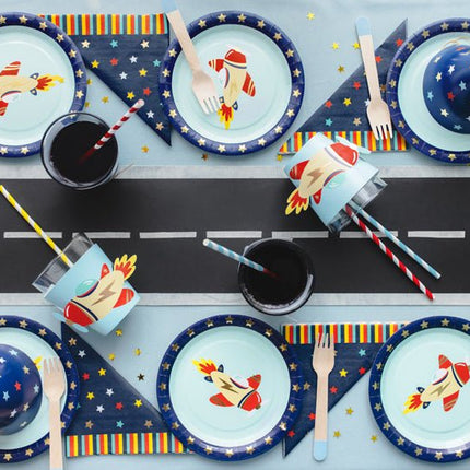 Space Bekerhulzen 23cm 6st van Partydeco koop je bij Partywinkel