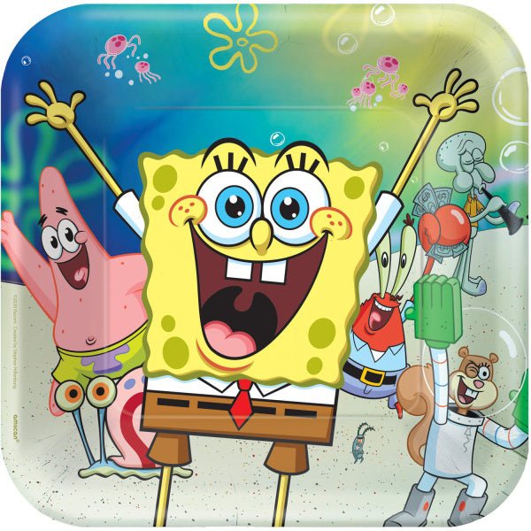 Spongebob Borden 23cm 8st van Riethmueller koop je bij Partywinkel