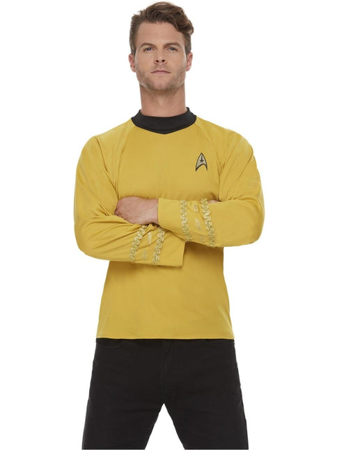 Star Trek, Original Series Command Uniform, Gold Heren van Smiffys koop je bij Partywinkel
