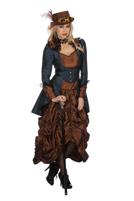 Steampunk Jurk Blauw van Wilbers & Wilbers koop je bij Partywinkel