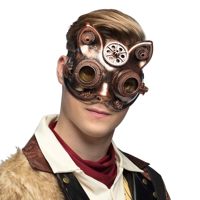 Steampunk Masker Bruin Konijn van Boland koop je bij Partywinkel