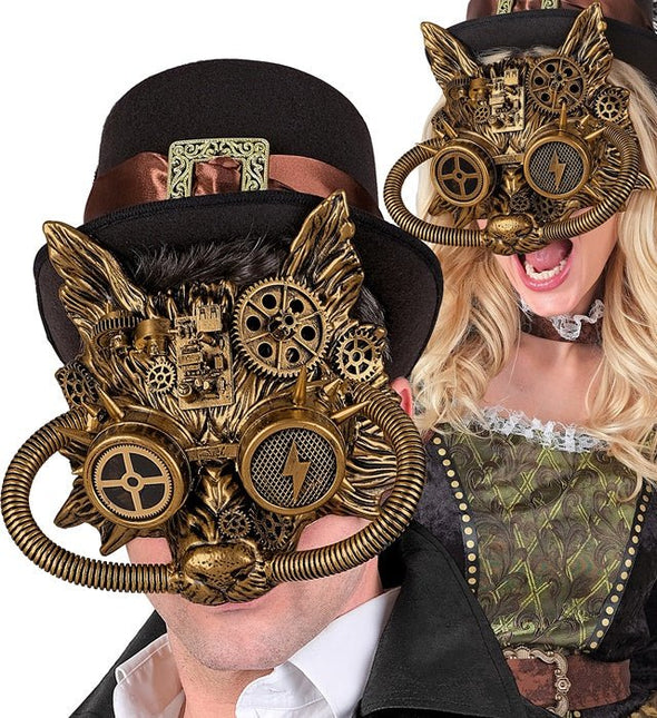 Steampunk Masker Goud Vos van Widmann koop je bij Partywinkel