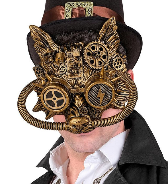 Steampunk Masker Goud Vos van Widmann koop je bij Partywinkel