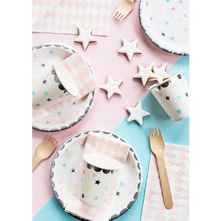 Ster Bordjes 18cm 6st van Partydeco koop je bij Partywinkel
