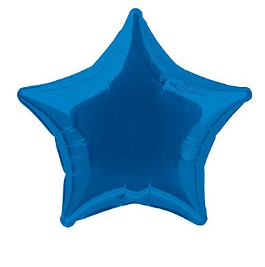 Ster Helium Ballon Blauw Leeg 50cm van Unique koop je bij Partywinkel