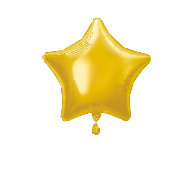 Ster Helium Ballon Goud Leeg 50cm van Unique koop je bij Partywinkel
