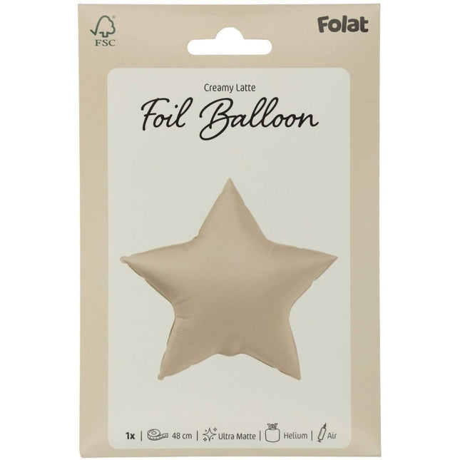 Ster Helium Ballon Nude Leeg 45cm van Folat koop je bij Partywinkel