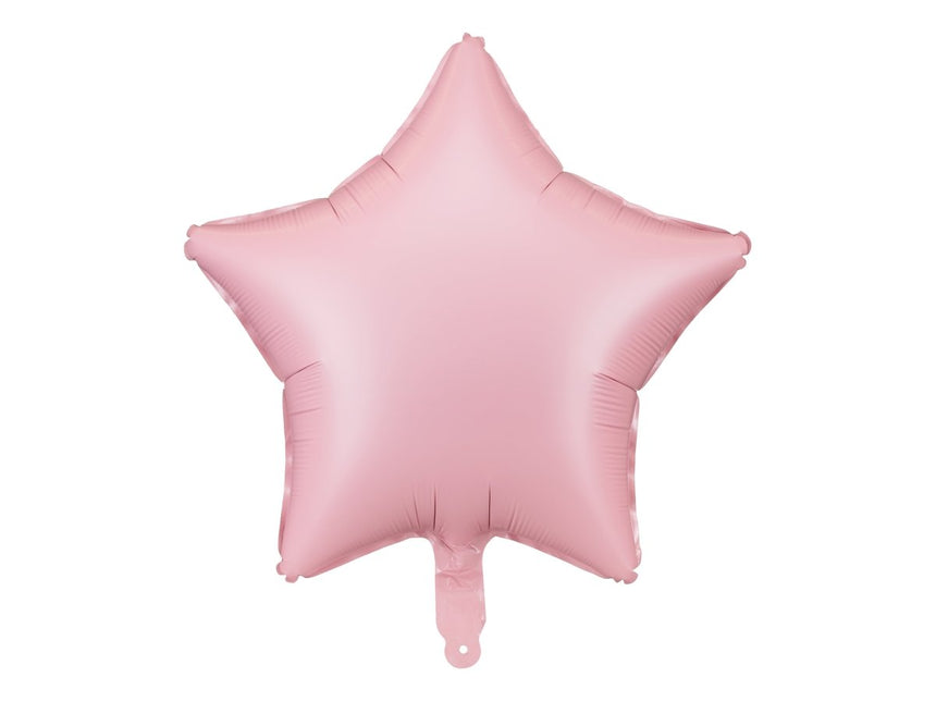 Ster Helium Ballon Roze Leeg 48cm van Partydeco koop je bij Partywinkel