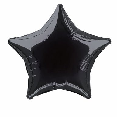 Ster Helium Ballon Zwart Leeg 50cm van Unique koop je bij Partywinkel