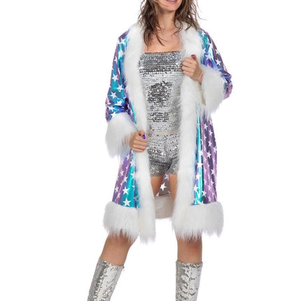 Sterren Jas Blauw Dames van Wilbers & Wilbers koop je bij Partywinkel