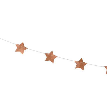 Sterren Slinger Rose Goud 3,6m van Partydeco koop je bij Partywinkel