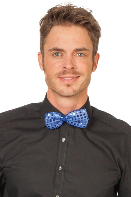 Blauwe Strik Pailletten van Wilbers & Wilbers koop je bij Partywinkel