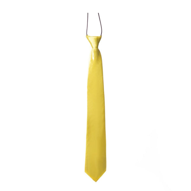 Stropdas Neon Geel 50cm van Partychimp koop je bij Partywinkel