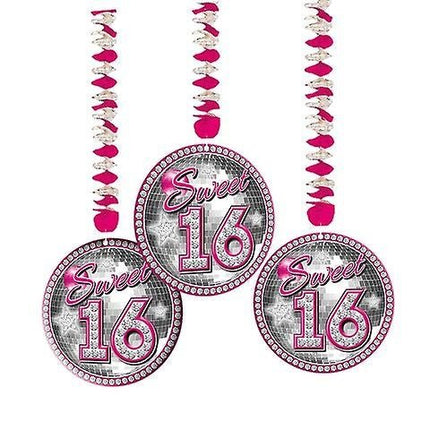 Sweet 16 Hangdecoratie 70cm 3st van Folat koop je bij Partywinkel