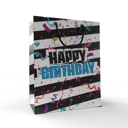 Happy Birthday Cadeautasje 21cm 12st