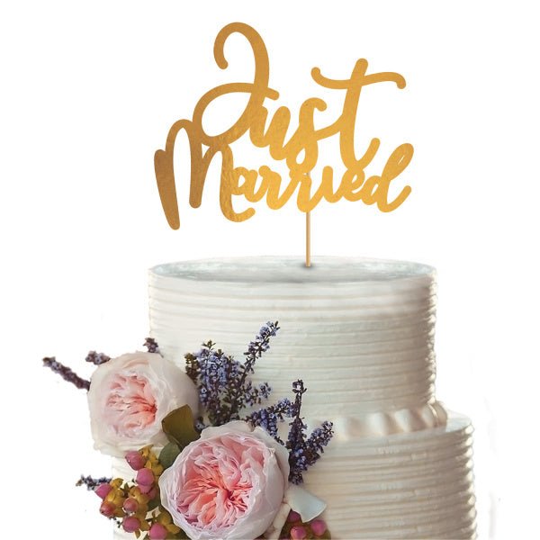 Taart Topper Just Married van Riethmueller koop je bij Partywinkel