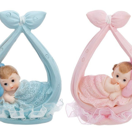 Taarttopper Baby Meisje In Sjaal 11cm van Partydeco koop je bij Partywinkel