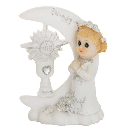 Taarttopper Comunnie Meisje 9cm van Partydeco koop je bij Partywinkel