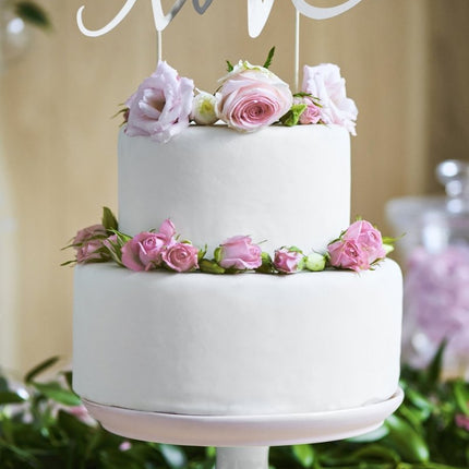 Taarttopper Love Zilver 17cm van Partydeco koop je bij Partywinkel