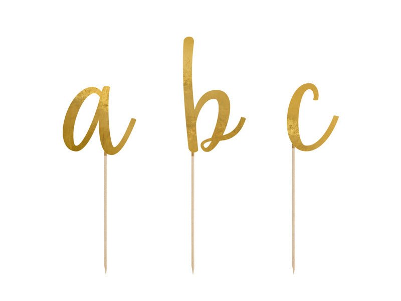 Taarttoppers Alfabet 12cm 53st van Partydeco koop je bij Partywinkel