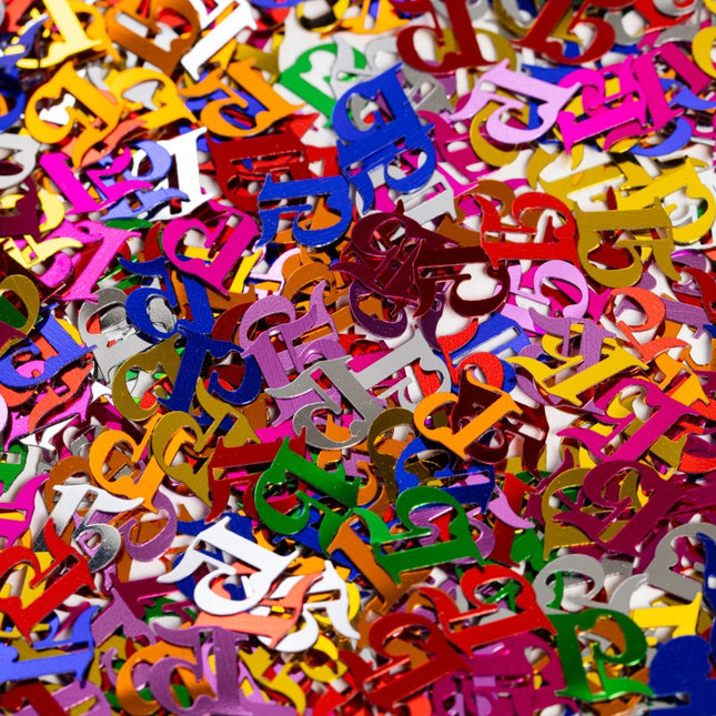 Tafelconfetti 15 Jaar Gekleurd van WeFiesta koop je bij Partywinkel