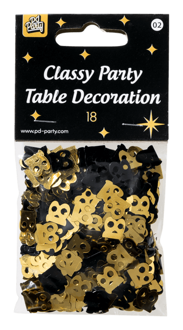 Tafelconfetti 18 Jaar 20gr van Paper Dreams koop je bij Partywinkel
