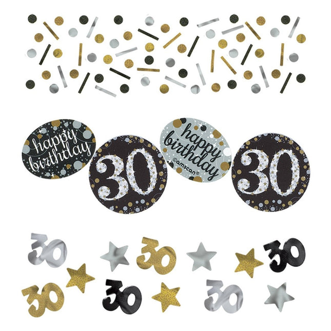 Tafelconfetti 30 Jaar Happy Birthday 34gr van Riethmueller koop je bij Partywinkel