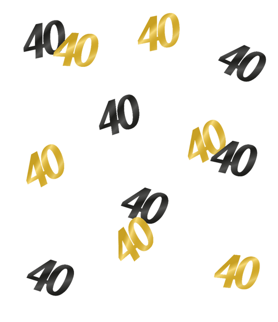 Tafelconfetti 40 Jaar 20gr van Paper Dreams koop je bij Partywinkel