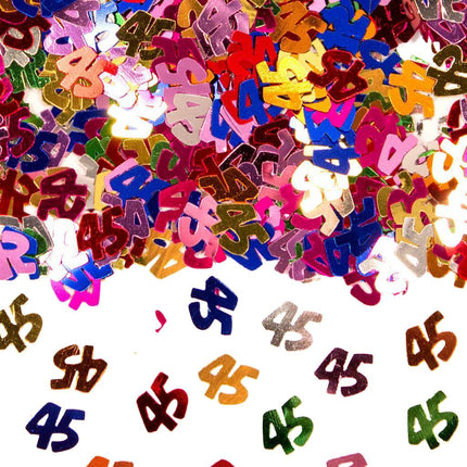 Tafelconfetti 45 Jaar 1cm 600st van Haza Witbaard koop je bij Partywinkel