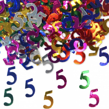 Tafelconfetti 5 Jaar 1cm 600st van Folat koop je bij Partywinkel