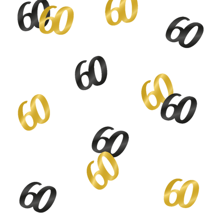 Tafelconfetti 60 Jaar 20gr van Paper Dreams koop je bij Partywinkel