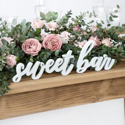 Tafeldecoratie Sweet Bar Wit 37cm van Partydeco koop je bij Partywinkel