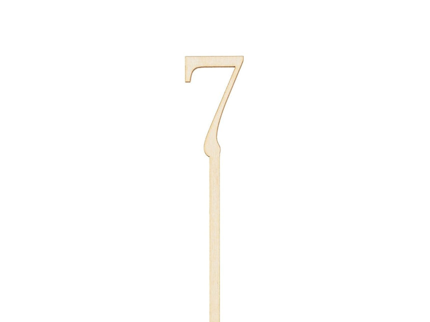 Tafelnummers Hout 25cm 10st van Partydeco koop je bij Partywinkel