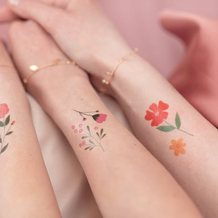 Tattoos Bloemen Mix 19st van Partydeco koop je bij Partywinkel