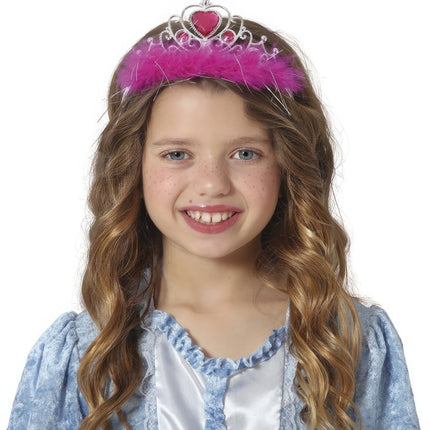 Tiara Meisje Hart Roze van Fiestas Guirca koop je bij Partywinkel