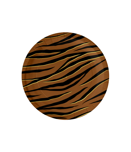 Tijger Borden 23cm 8st van Paper Dreams koop je bij Partywinkel