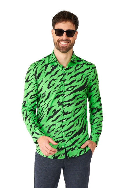 Tijger Groen Overhemd Heren OppoSuits van OppoSuits koop je bij Partywinkel