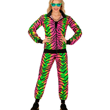 Tijger Trainingspak Fout Gekleurd van Widmann koop je bij Partywinkel