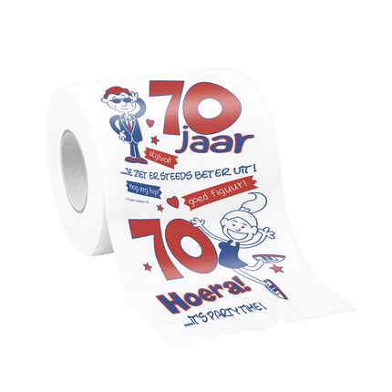 Toiletpapier 70 Jaar van Paper Dreams koop je bij Partywinkel