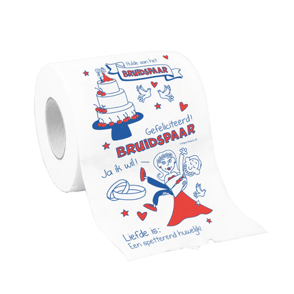 Toiletpapier Bruidspaar van Paper Dreams koop je bij Partywinkel
