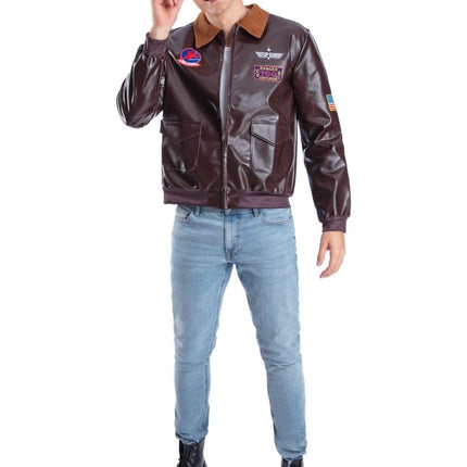 Top Gun Bomber Jas, Bruin van Smiffys koop je bij Partywinkel
