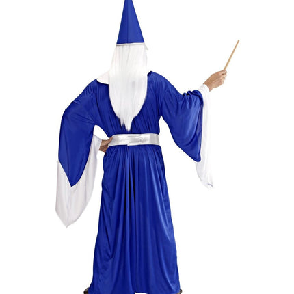 Tovenaar Kostuum Blauw Wit Heren van Widmann koop je bij Partywinkel