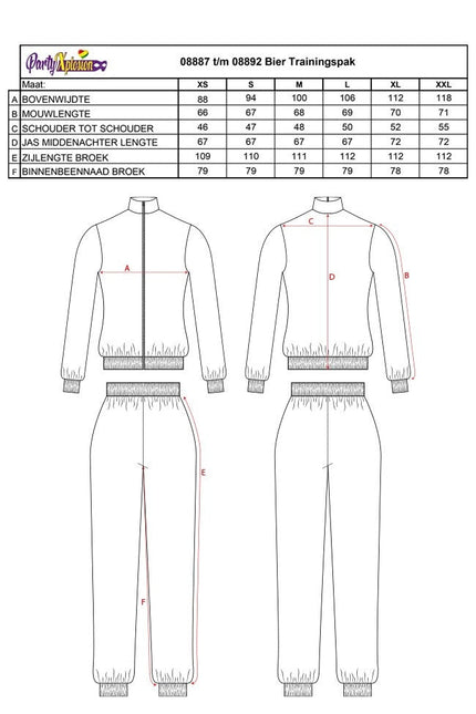 Trainingspak Bier van PartyXplosion koop je bij Partywinkel