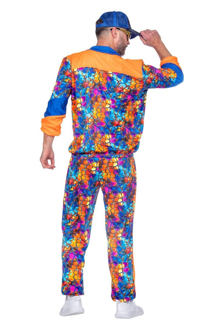 Blauw Oranje Trainingspak Fout Heren 2 delig van Wilbers & Wilbers koop je bij Partywinkel