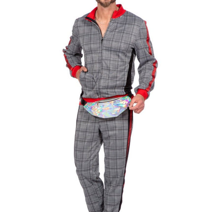 Trainingspak Fout Heren Grijs van Wilbers & Wilbers koop je bij Partywinkel